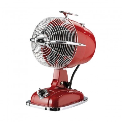 Ventilateur de table RetroJet Rouge Chromé